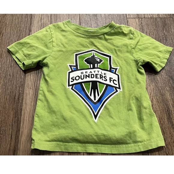 Sounders FC Soccer T-Shirt Short Sleeve, Green, Size 4T Toddler MLS - Picture 2 of 5